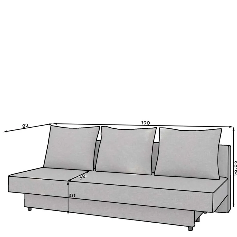 Wohnen Betten|Sofas<Bettsofa ohne Armlehnen in Braun - Tepico
