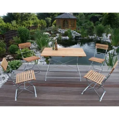 Wohnen Sitzgruppe<Biergarten Sitzgruppe für 4 Personen - Bray (fünfteilig)