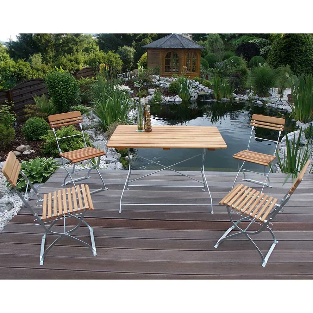 Wohnen Sitzgruppe<Biergarten Sitzgruppe für 4 Personen - Bray (fünfteilig)