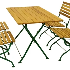 Wohnen Sitzgruppe<Biergarten Tischgruppe aus Robinie - Gracy (fünfteilig)