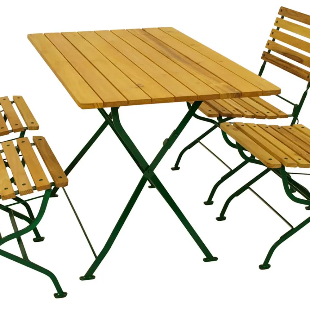 Wohnen Sitzgruppe<Biergarten Tischgruppe aus Robinie - Gracy (fünfteilig)
