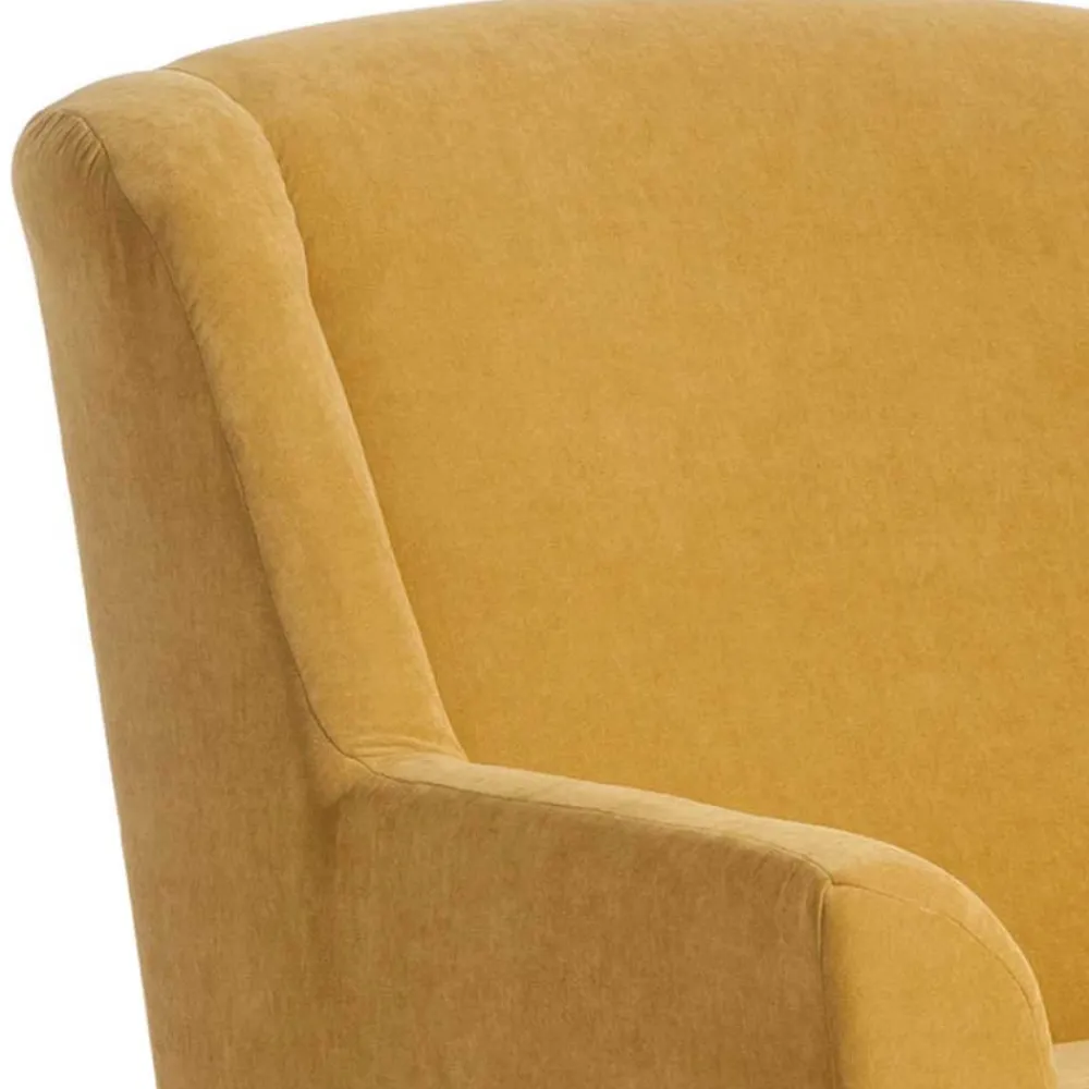 Wohnen Sessel<Big Polstersessel in Gelb Velours - Vynn