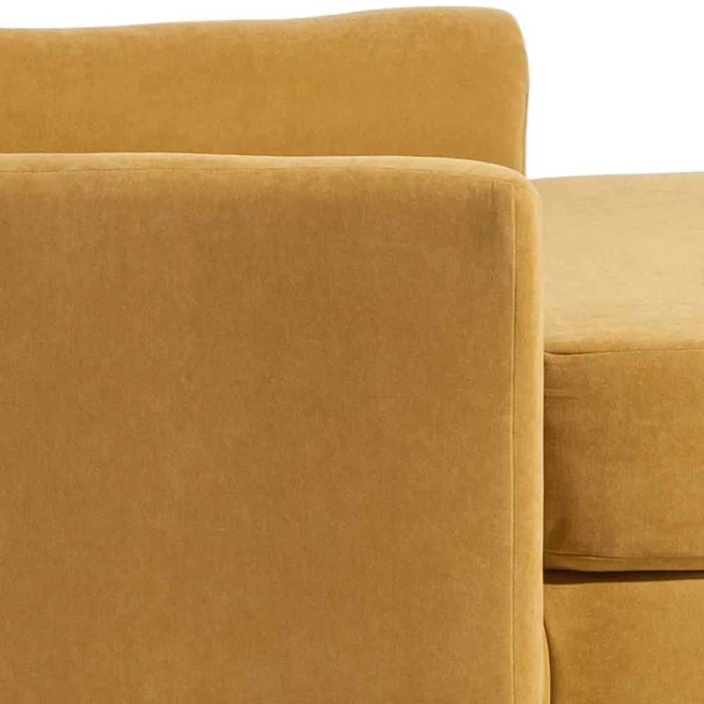 Wohnen Sessel<Big Polstersessel in Gelb Velours - Vynn