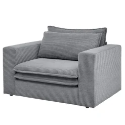 Wohnen Sessel<Big Sessel aus Cord in Anthrazit - Ruffos