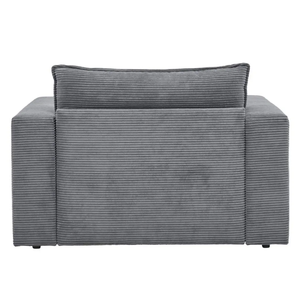 Wohnen Sessel<Big Sessel aus Cord in Anthrazit - Ruffos