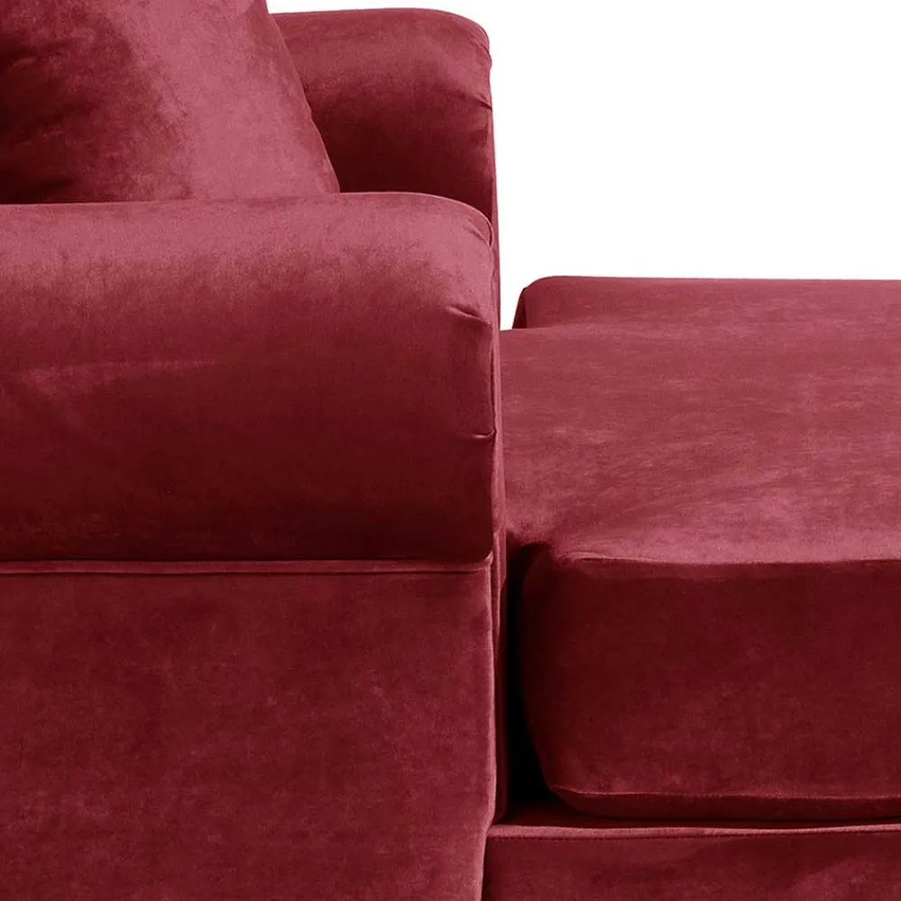 Wohnen Sessel<Big Sessel in Rot Samtvelours - Simple