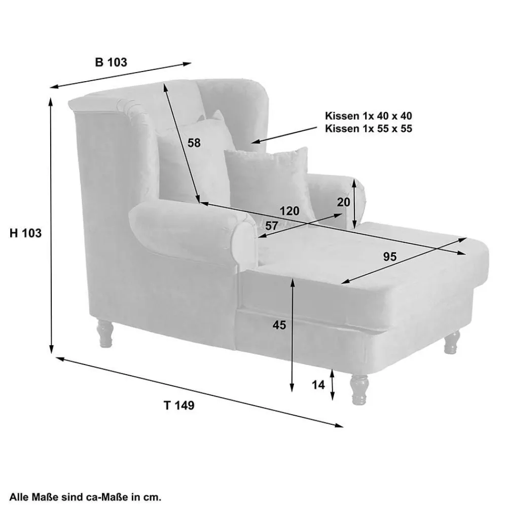 Wohnen Sessel<Big Sessel in Rot Samtvelours - Simple