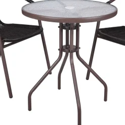 Wohnen Sitzgruppe<Bistro Sitzgruppe mit Glastisch - Justina (dreiteilig)