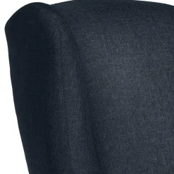 Wohnen Sessel<Blauer Ohrensessel mit Buche Beinen - Mag