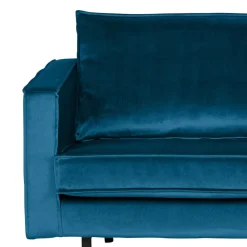 Wohnen Sessel<Blauer Samt-Sessel Cumagon im Retrostil