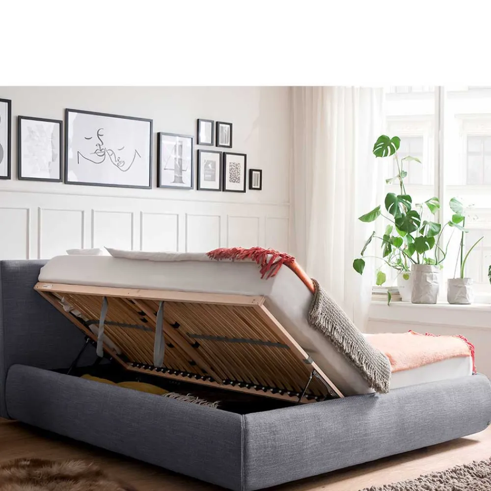 Wohnen Betten<Blaues Komplettbett mit Bettkasten - Enjadara