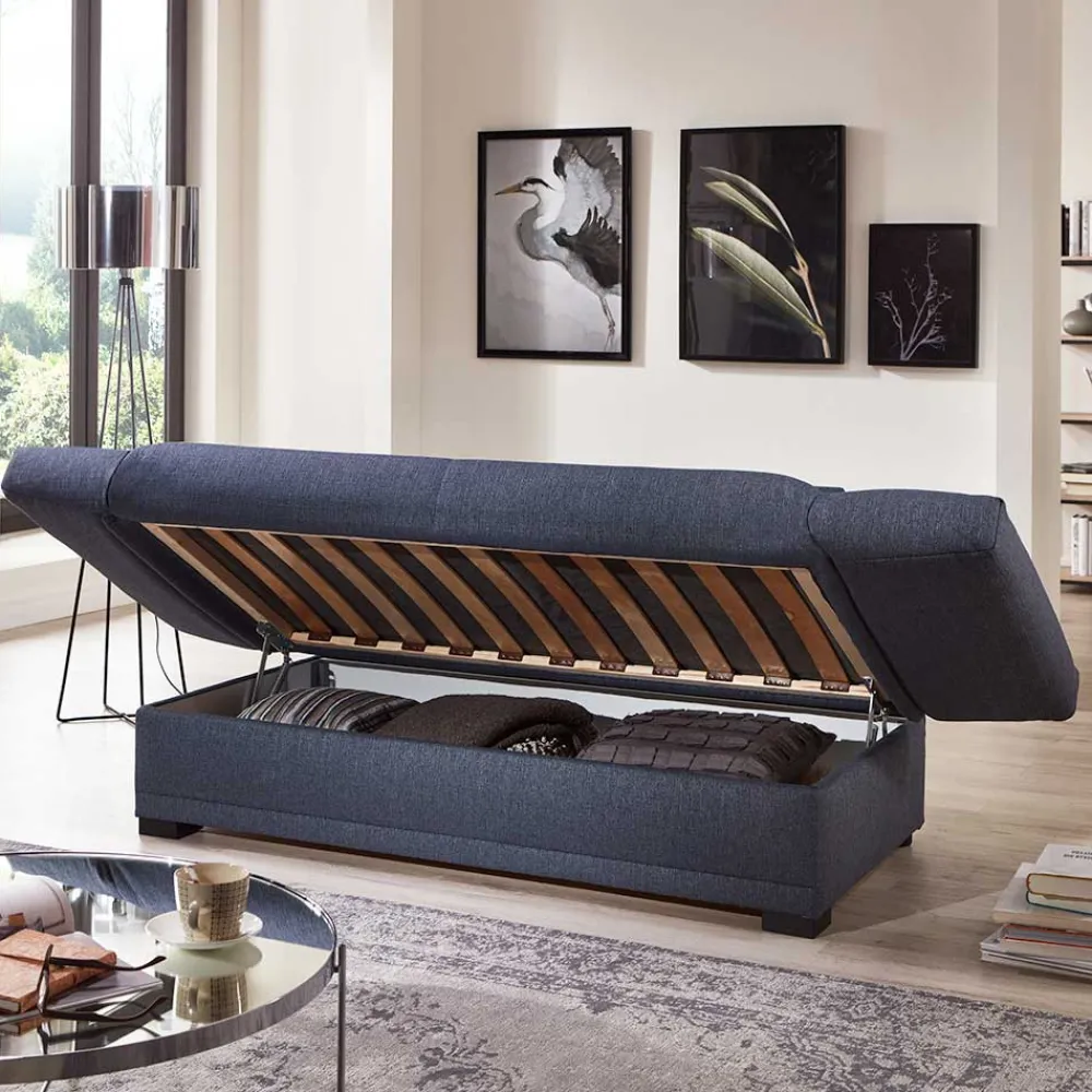 Wohnen Betten|Sofas<Blaues Schlafsofa mit verstellbaren Armlehnen - Lash