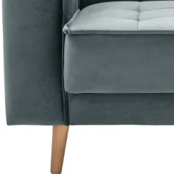 Wohnen Sofas<Blaugraue Couch aus Samtvelours - Lymeca