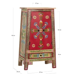Wohnen Highboards<Boho Kommode mit Blumen Dekor im Folklore Style - Gionala