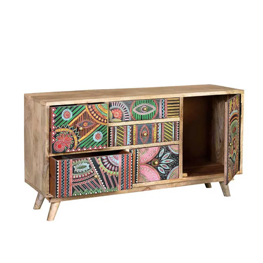 Wohnen Tv & Hifi-Möbel|Lowboards<Boho Style Kommode handbemalt - Winner