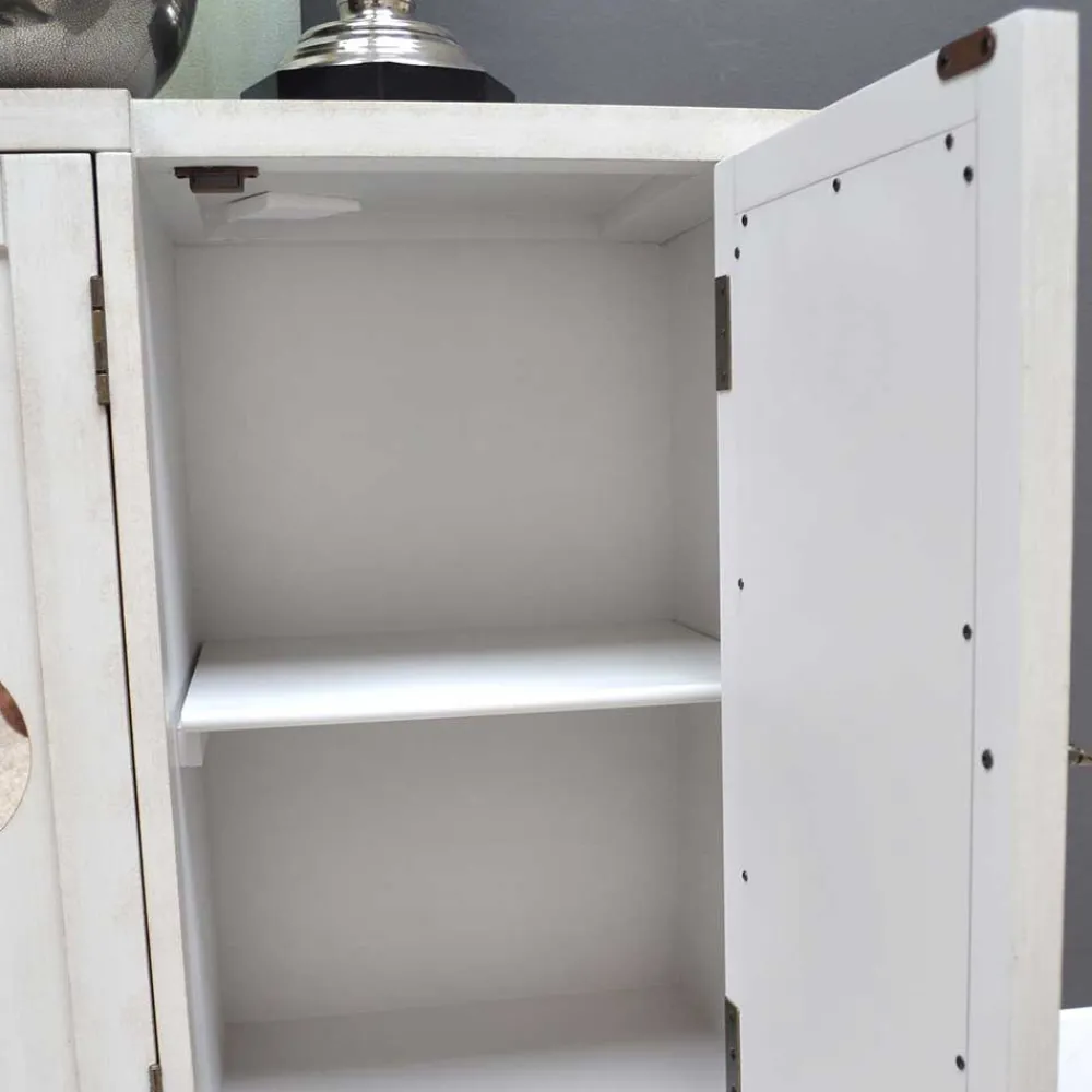 Wohnen Sideboards<Boho Türen-Kommode in Antikweiß - Anice