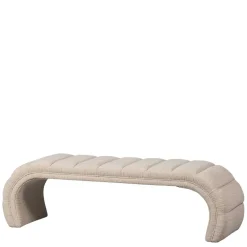 Wohnen Sitzbank<Boucle Design Bank in Beigegrau - Porian