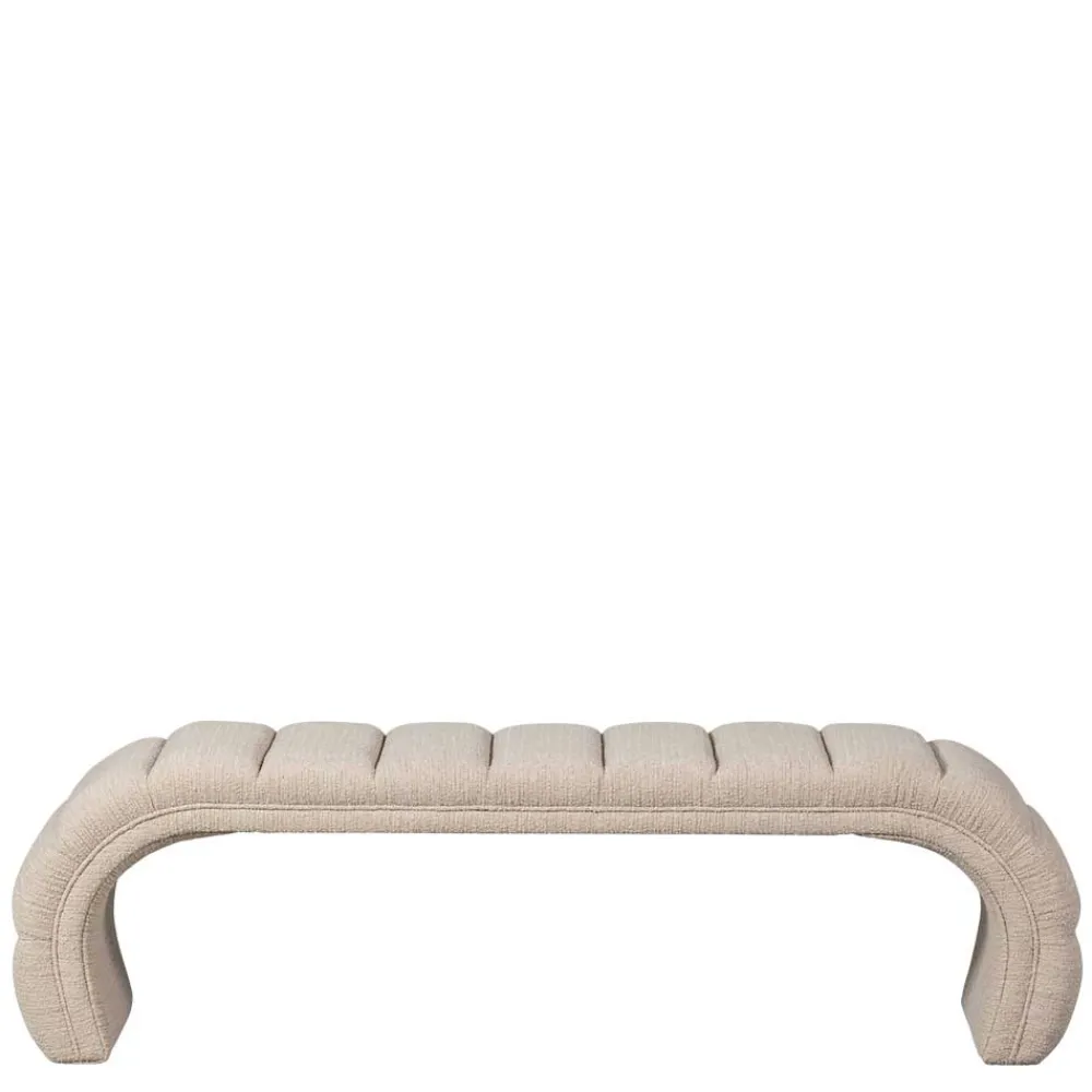 Wohnen Sitzbank<Boucle Design Bank in Beigegrau - Porian