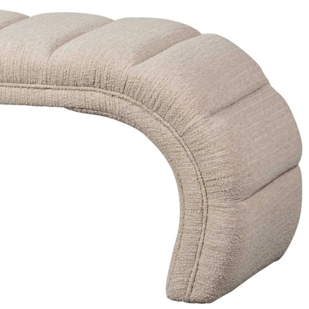 Wohnen Sitzbank<Boucle Design Bank in Beigegrau - Porian