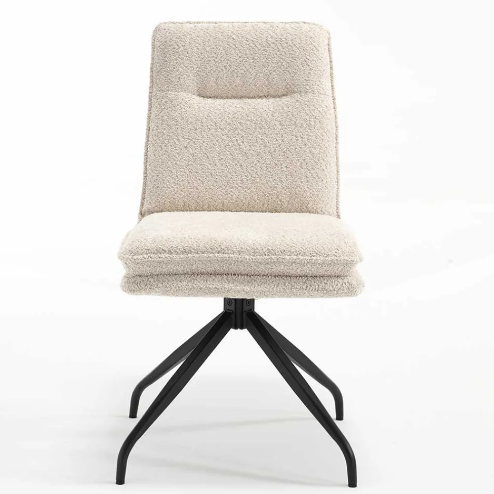 Wohnen Stühle<Boucle Drehstuhl in Creme - Rocono