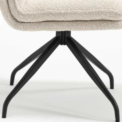 Wohnen Stühle<Boucle Drehstuhl in Creme - Rocono