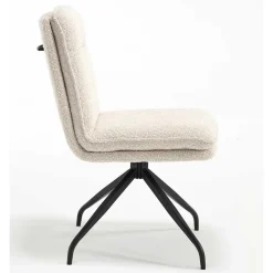 Wohnen Stühle<Boucle Drehstuhl in Creme - Rocono