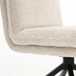 Wohnen Stühle<Boucle Drehstuhl in Creme - Rocono