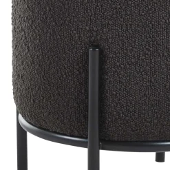 Wohnen Hocker<Boucle Polsterhocker in Anthrazit - Pizaras