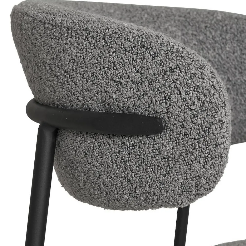 Wohnen Stühle<Boucle Polsterstuhl im Skandi Design - Tornado (2er Set)