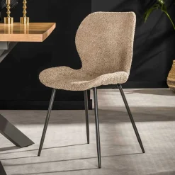 Wohnen Stühle<Boucle Schalenstühle in Beige - Dirava (4er Set)