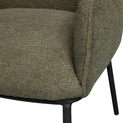 Wohnen Stühle<Boucle Tischsessel in Dunkelgrün - Norian