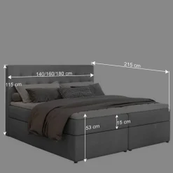 Wohnen Betten<Boxbett in Altrosa - matter Samt - Fernand