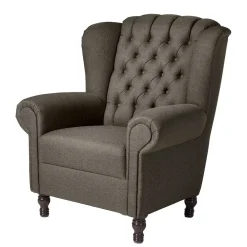 Wohnen Sessel<Brauner Federkernsessel im Chesterfield Look - Palencia