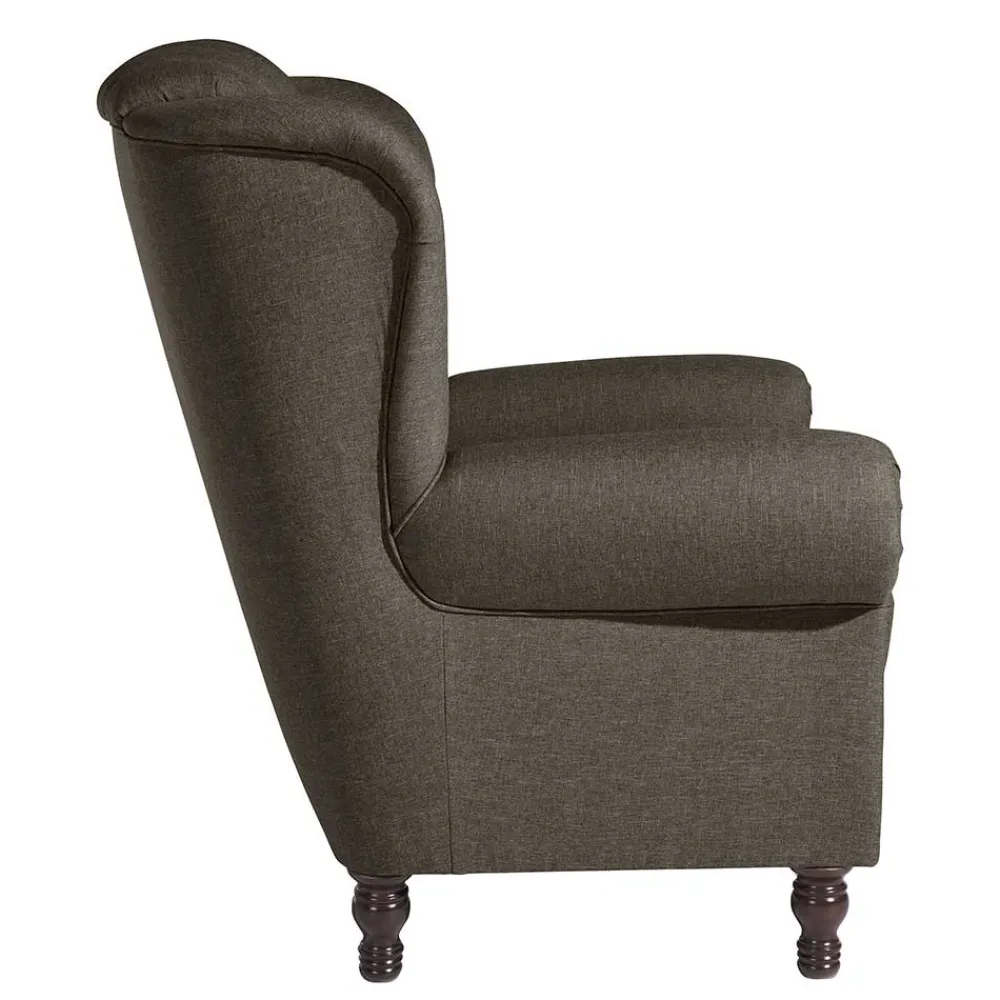 Wohnen Sessel<Brauner Federkernsessel im Chesterfield Look - Palencia