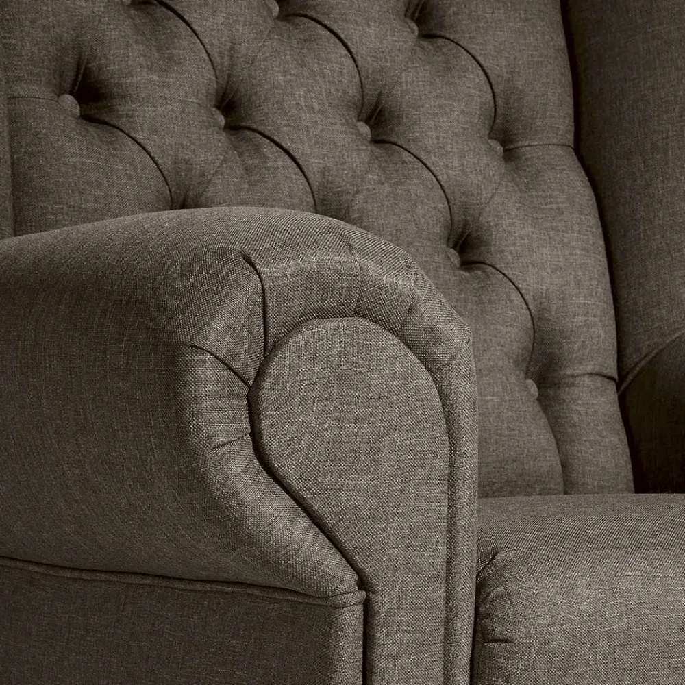 Wohnen Sessel<Brauner Federkernsessel im Chesterfield Look - Palencia