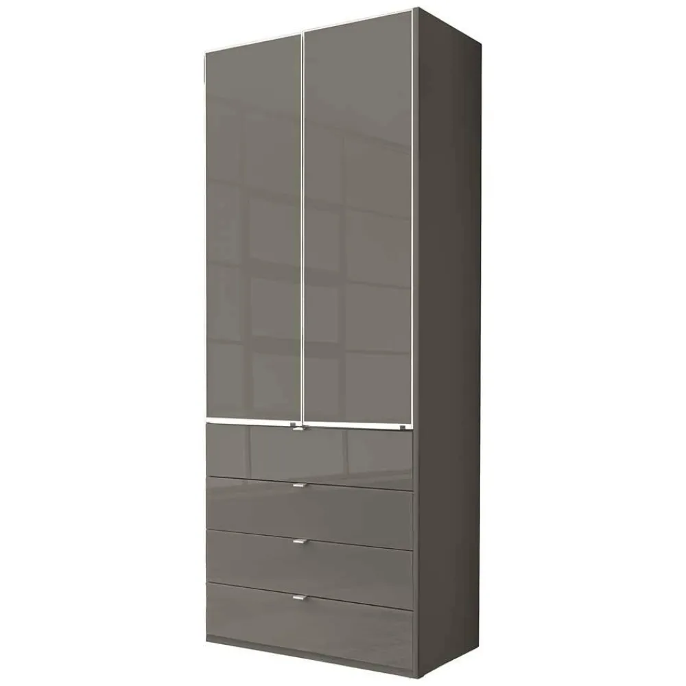 Wohnen Kleiderschränke<Brauner Kombi-Kleiderschrank 100 cm breit - Madita