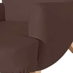 Wohnen Sessel<Brauner Kunstledersessel mit Buche Beinen - Vastonia