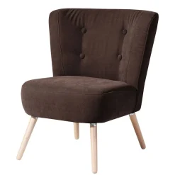 Wohnen Sessel<Brauner Wohnzimmersessel aus Velours - Hippa