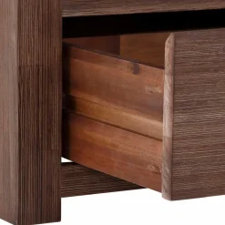 Wohnen Highboards|Kommoden<Braunes Akazie Highboard mit 3 Schiebetüren - Ruffes
