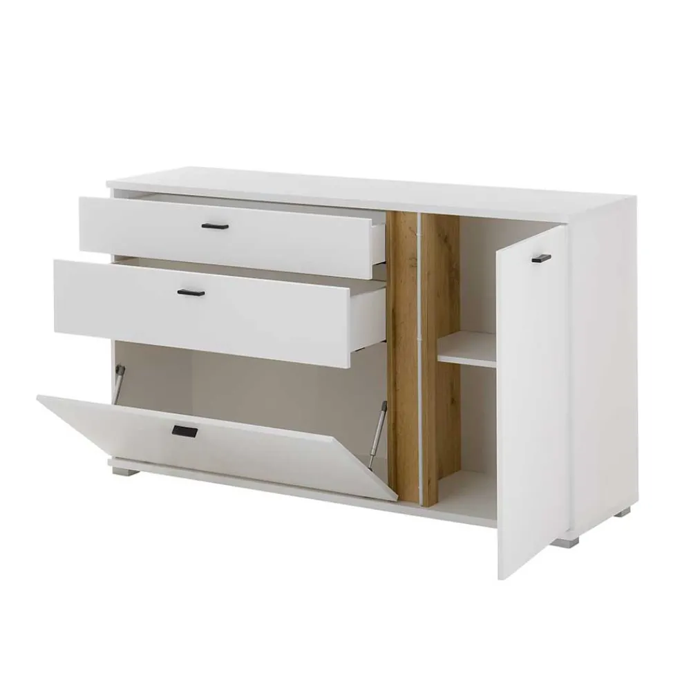 Wohnen Sideboards<Breite Kombi-Kommode mit LED Beleuchtung - Racelyn