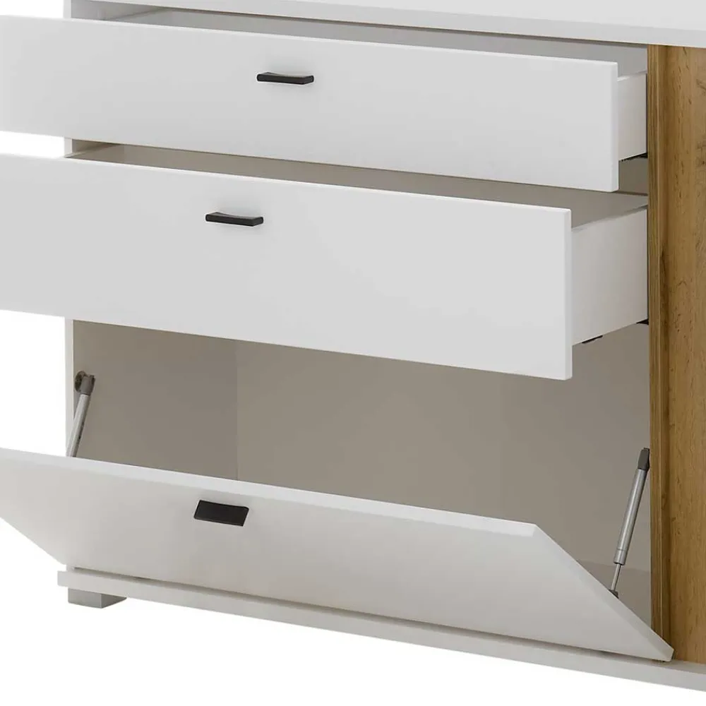 Wohnen Sideboards<Breite Kombi-Kommode mit LED Beleuchtung - Racelyn