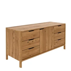 Wohnen Tv & Hifi-Möbel|Lowboards<Breite Kommode mit sechs Schubladen und Tür - Laida