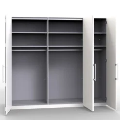 Wohnen Kleiderschränke<Breiter Falttüren-Schrank in Creme - Rativian
