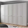 Wohnen Kleiderschränke<Breiter Kleiderschrank in Weiß 6-türig - Flinn