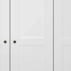 Wohnen Kleiderschränke<Breiter Kleiderschrank in Weiß 6-türig - Flinn