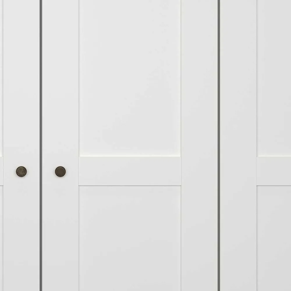 Wohnen Kleiderschränke<Breiter Kleiderschrank in Weiß 6-türig - Flinn
