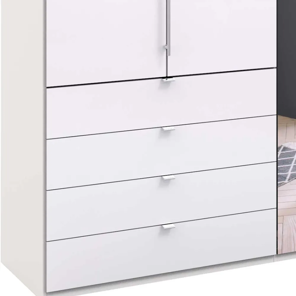 Wohnen Kleiderschränke<Breiter Kleiderschrank mit drei Falttüren - Dolienca