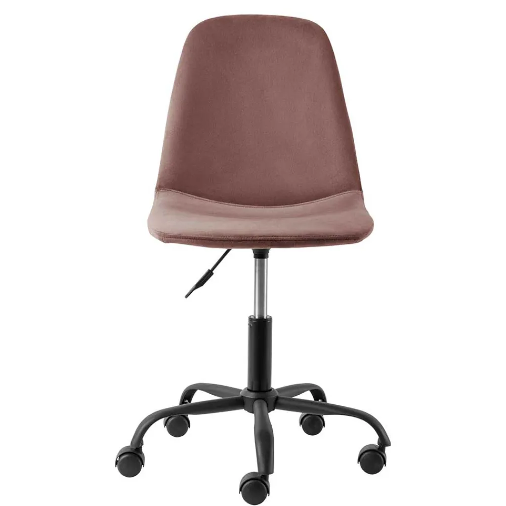 Wohnen Stühle<Büro Schalenstuhl in Rosa Samt - Hypening