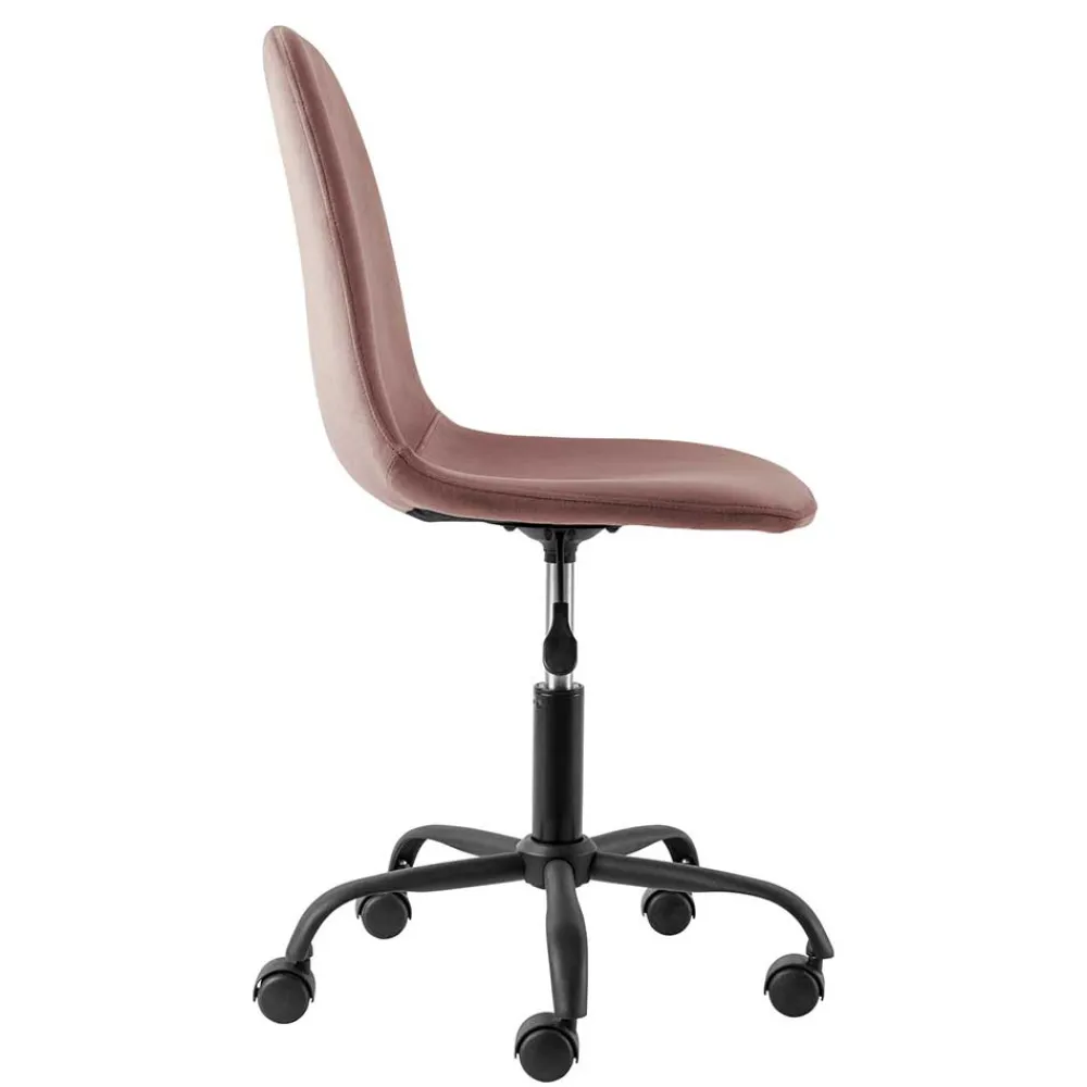 Wohnen Stühle<Büro Schalenstuhl in Rosa Samt - Hypening