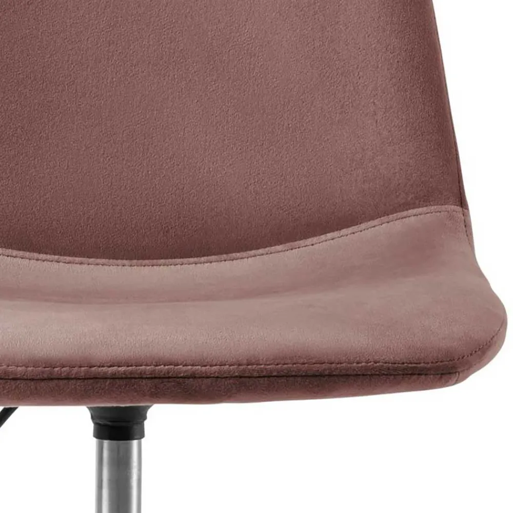 Wohnen Stühle<Büro Schalenstuhl in Rosa Samt - Hypening